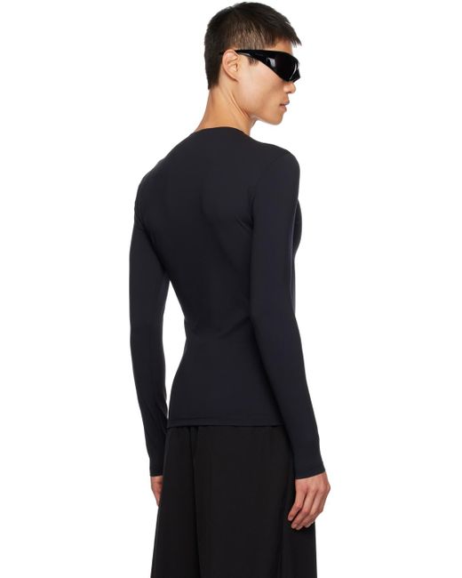 Balenciaga Black Outside Loop Long Sleeve T-shirt for men