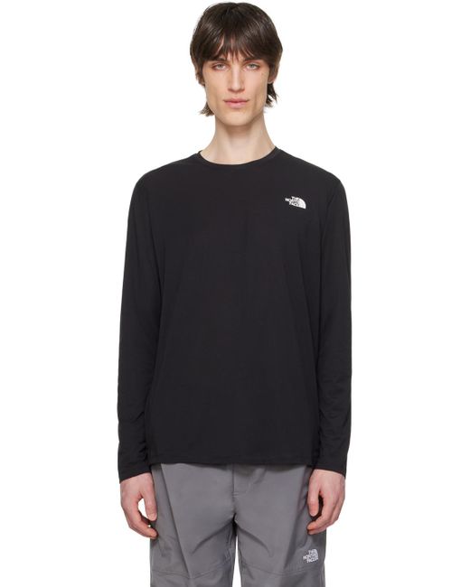 The North Face Black Wander Long Sleeve T-shirt for men