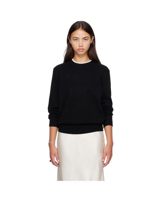 Loulou de Saison Black Off- Otis Bicolor Cashmere Sweater