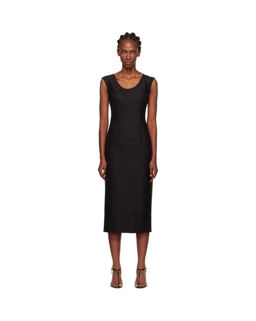 GIA STUDIOS Black Sabrina Midi Dress