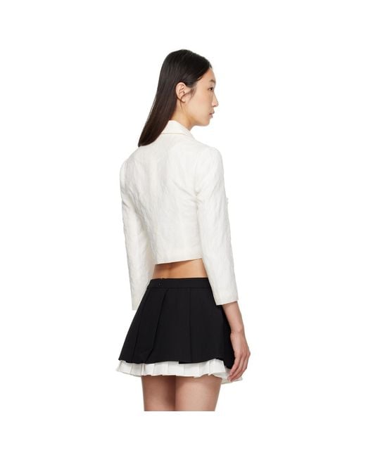 ShuShu/Tong Black Pointed Collar Short Jacket