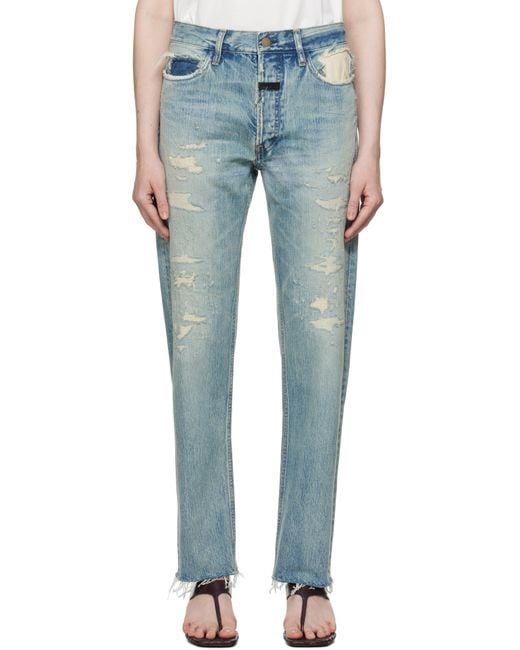 Fear Of God ブルー Repaired Classic ファイブポケット ジーンズ Blue