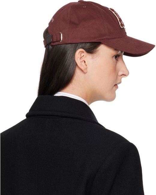 Anine Bing Black Burgundy Letterman Jeremy Baseball Cap