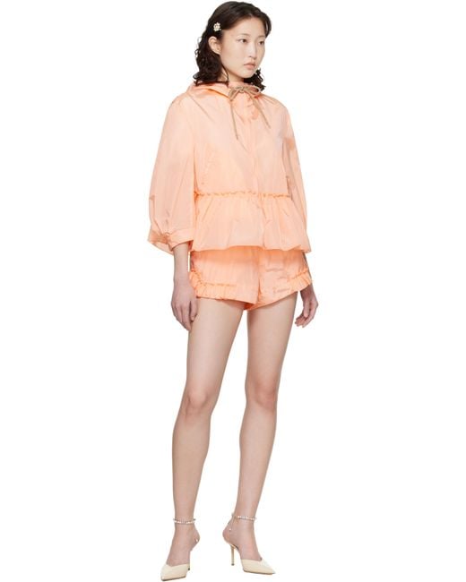 Simone Rocha Pink Ruffle Frill Peplum Jacket