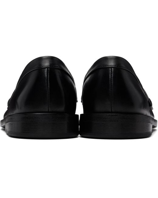 Marsèll Black Mocasso Leather Loafers for men