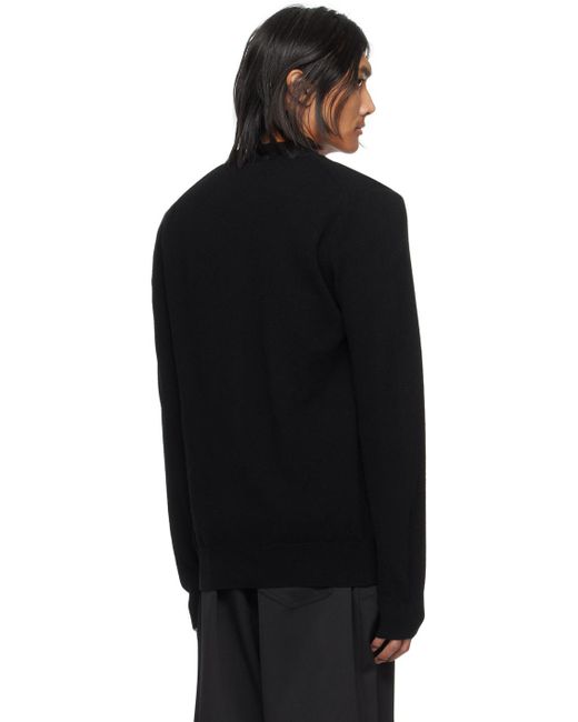 COMME DES GARÇONS PLAY Comme Des Garçons Play Black Layered Double Heart Cardigan for men