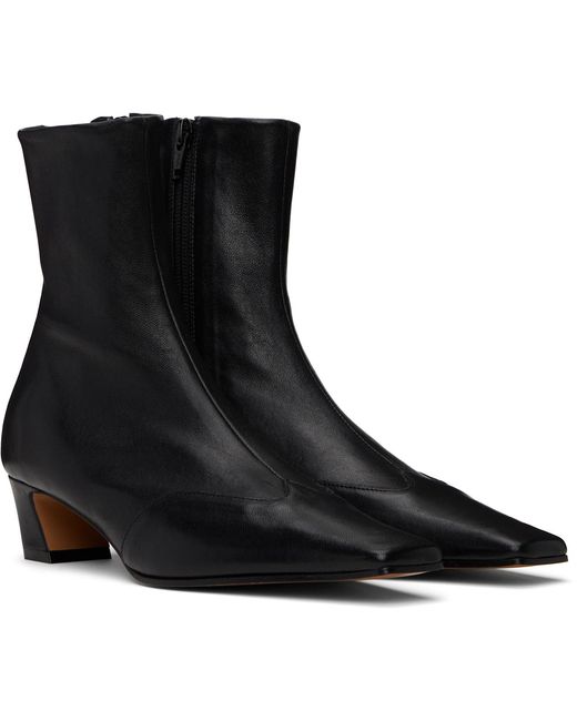 Khaite Black Nevada Stretch Low Boots