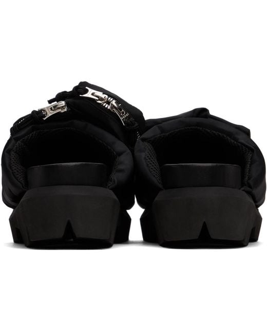 Sandales à enfiler noires à poches Sacai pour homme en coloris Black