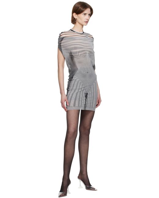 Jean Paul Gaultier Black 'The Draped Body Morphing' Minidress