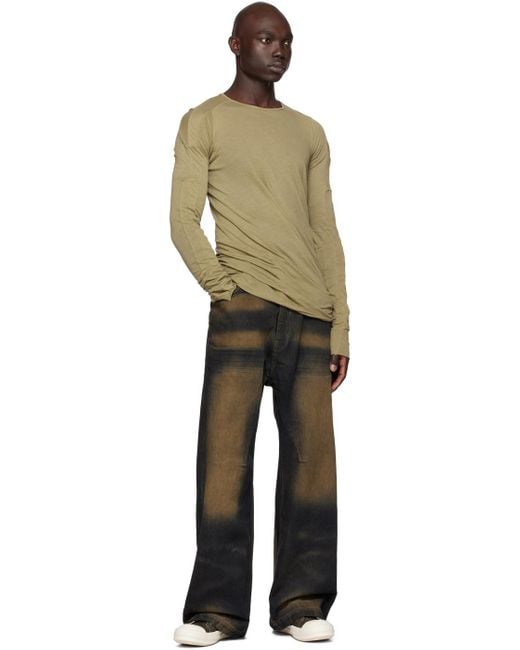 Rick Owens Black Indigo & Brown Geth Jeans for men