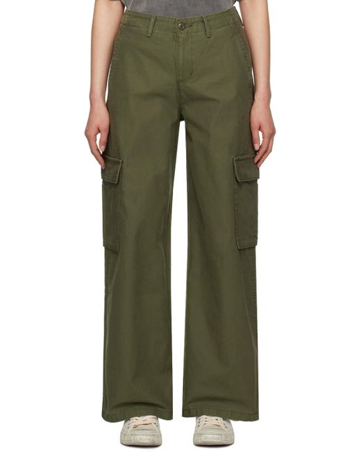 Pantalon cargo ample kaki - premium Levi's en coloris Green