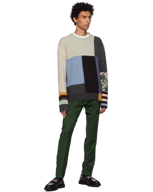Paul Smith Black Multicolor Patchwork Sweater for men