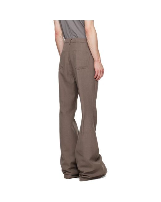 Rick Owens Brown Tower Bolan Bootcut Trousers for men