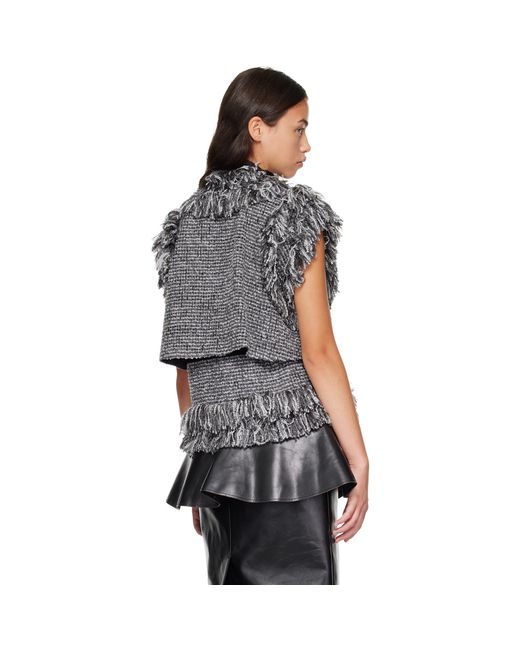 Sacai Black Tweed Vest