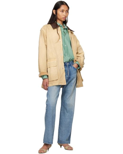 Auralee Blue Selvedge Faded Light Jeans