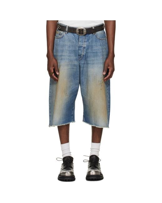 424 Blue 'Big Daddy' Denim Shorts for men