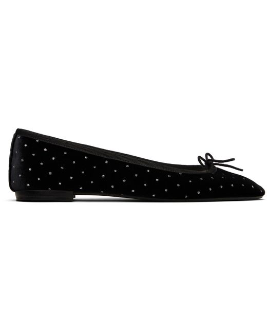 Repetto ブラック Lilouh アーモンドトゥ バレエシューズ Black