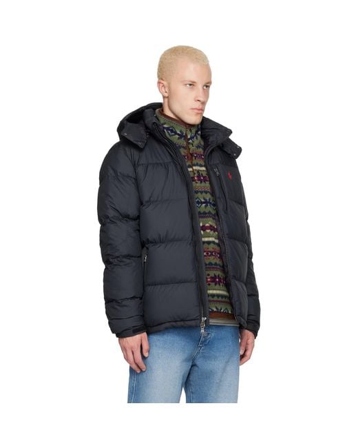 Polo Ralph Lauren Black 'The Gorham' Down Jacket for men