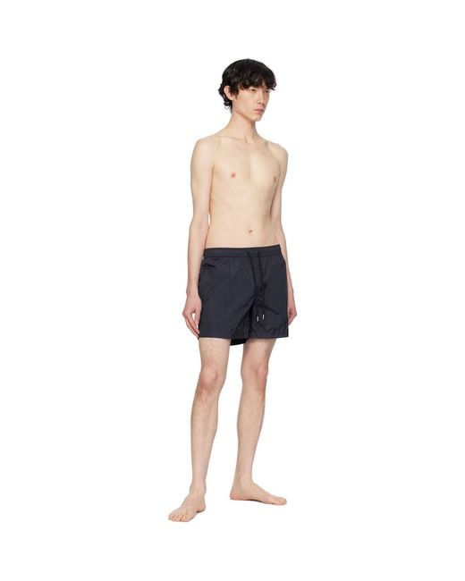 Moncler Blue Logo Patch Swim Shorts for men