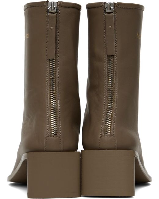 Acne Multicolor Taupe Branded Logo Boots