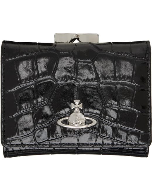 Vivienne Westwood Black Small Frame Wallet for men