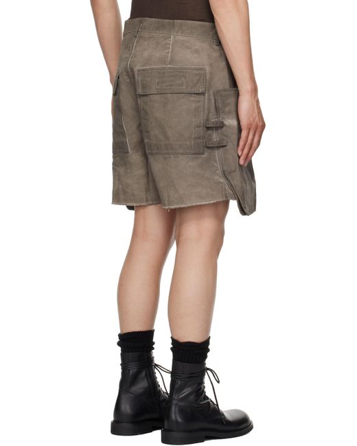 Rick Owens Natural Hollywood Stefan Cargo Shorts for men