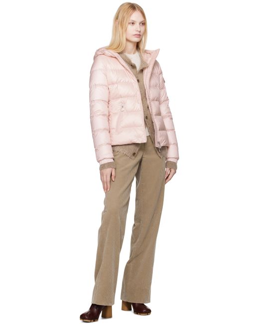 Moncler Pink Gles Hooded Short Down Jacket