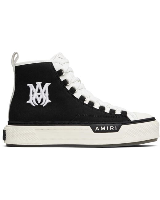 Amiri Black Ankle-High Sports Shoes "Ma Court Hi" for men