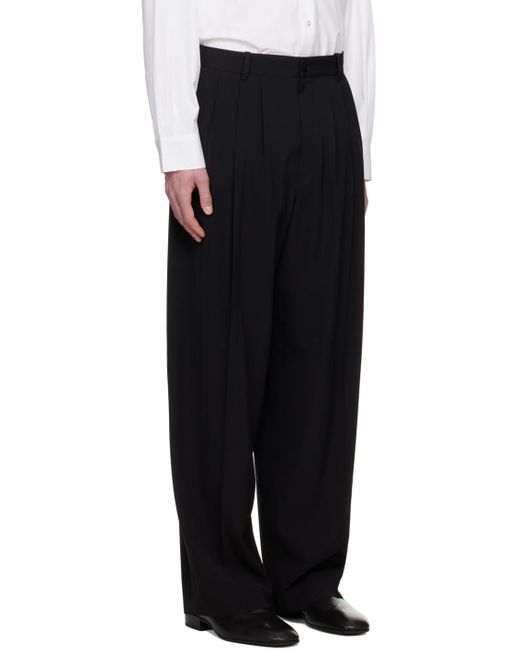 The Row Black Rufus Trousers for men