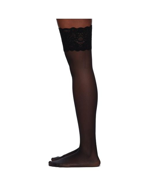 Wolford Black Satin Touch 20 Socks