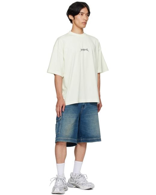 Vetements Blue Hip-Hop Denim Cargo Shorts for men