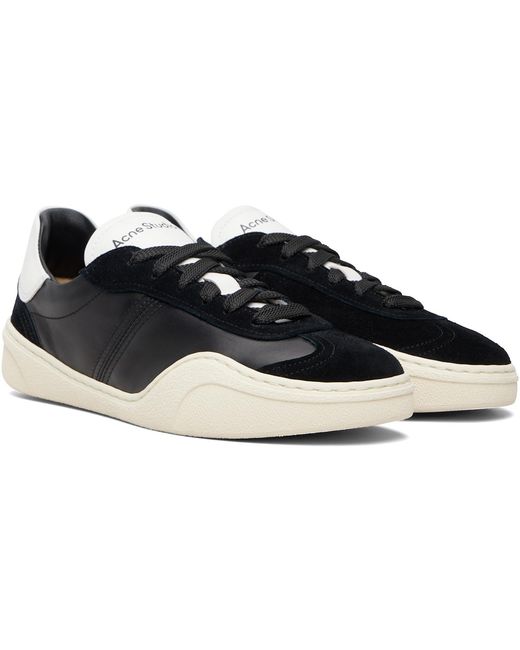 Acne Black Leather Sneakers for men