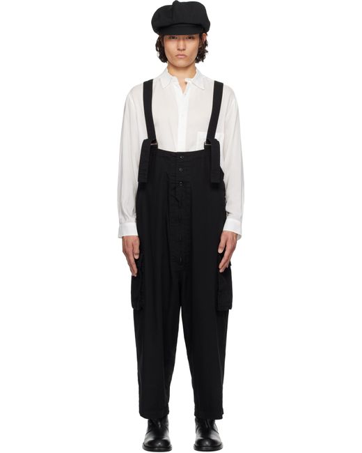 Yohji Yamamoto Black Scandal Oxford Work Overalls for men