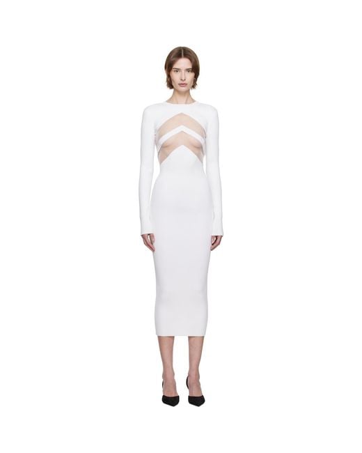 Jean Paul Gaultier Black 'The Chevrons' Midi Dress