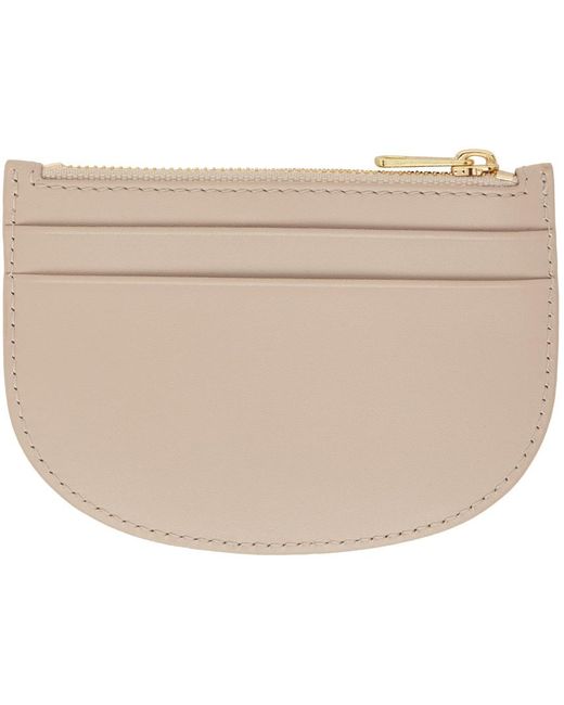 A.P.C. Natural . Gray Demi-lune New Coin Pouch
