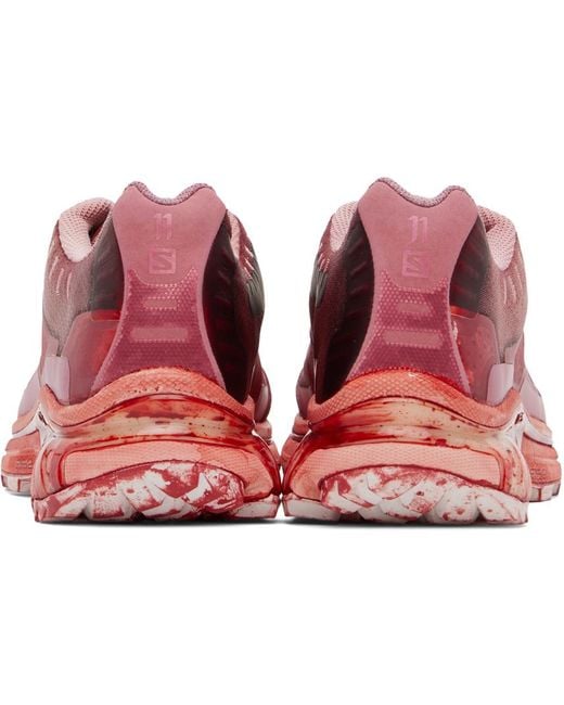 Boris Bidjan Saberi 11 Pink & Red Salomon Edition Bamba 5 Sneakers for men