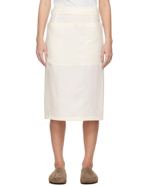 The Row White Off- Lulli Midi Skirt