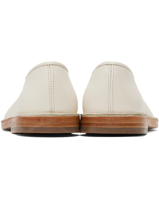 Lemaire Black White Piped Slippers