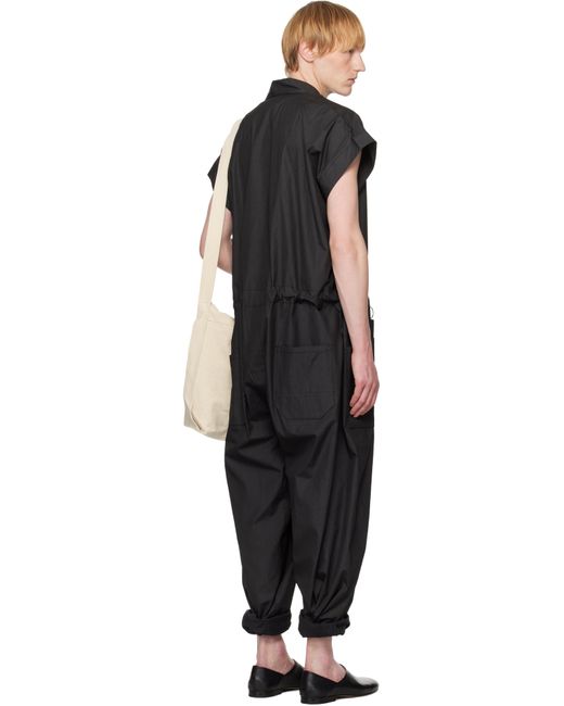 Jan Jan Van Essche Black Coated Cloth #12 Jumpsuit for men