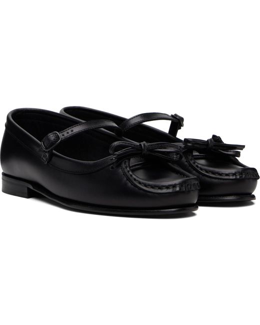 Hereu Black Roses Flats