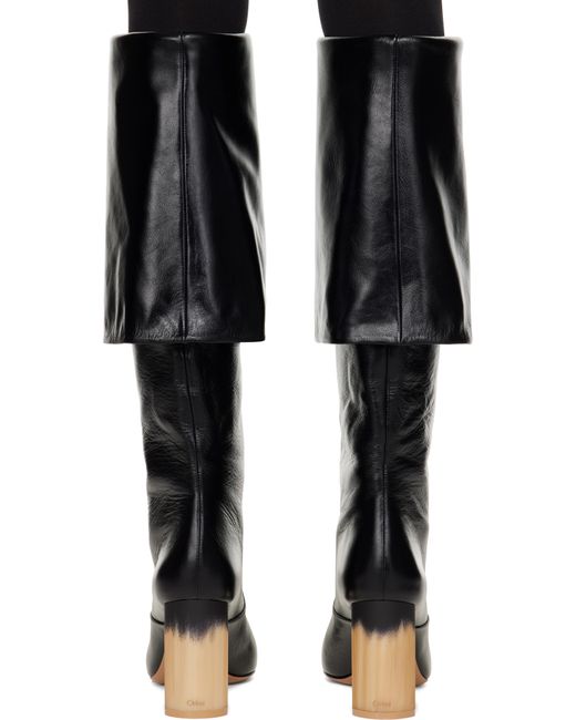 Chloé ブラック Georgia ヒール ロングブーツ Black