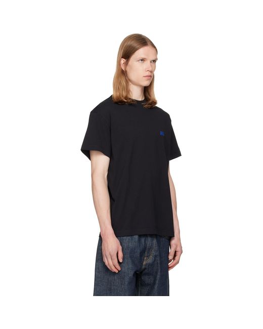 Jil Sander Black Embroidered T-Shirt for men