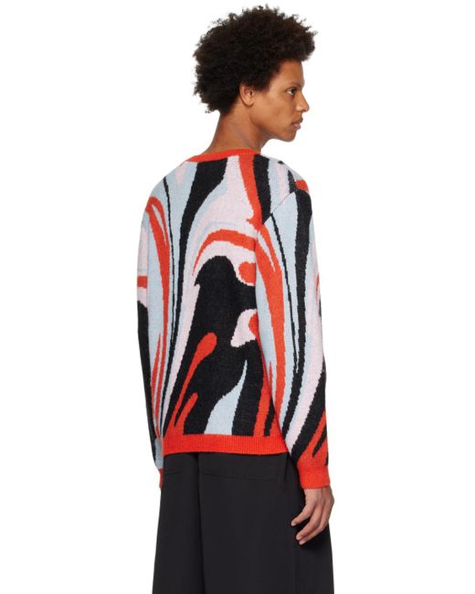 RTA Red Graphic Sweater for men