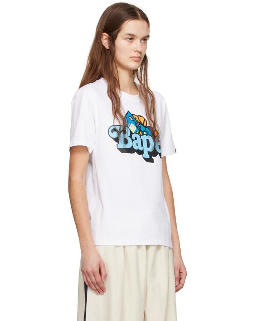 A Bathing Ape Black White Shark Milo T-shirt