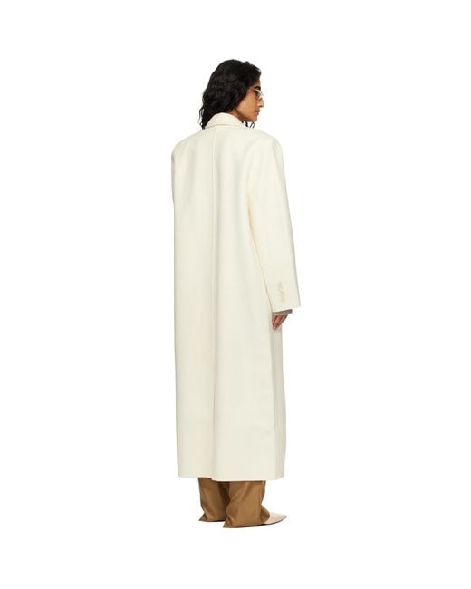 Frankie Shop Natural Off- Gaia Double Breasted Coat