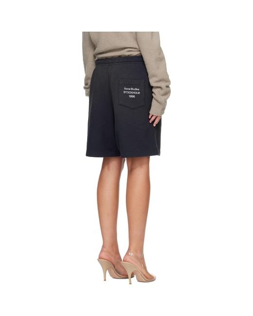 Acne Blue Vintage Fleece Shorts