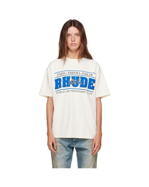 Rhude Blue Off- Chrono' T-Shirt