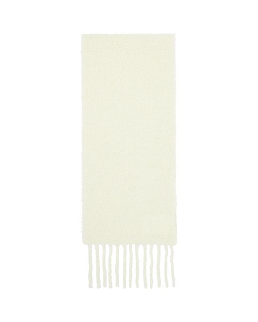 Moncler Natural Off- Fringed Scarf