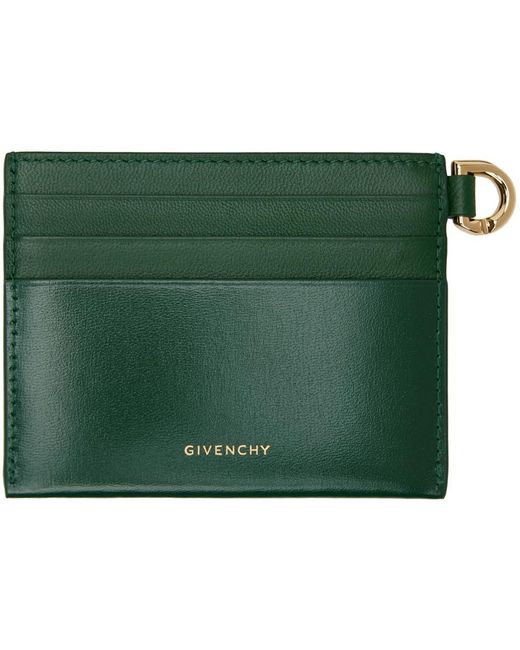 Porte-cartes vert à logo 4g Givenchy en coloris Green