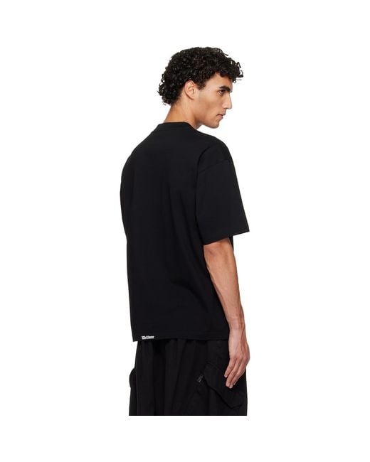we11done Black Gothic Logo T-Shirt for men